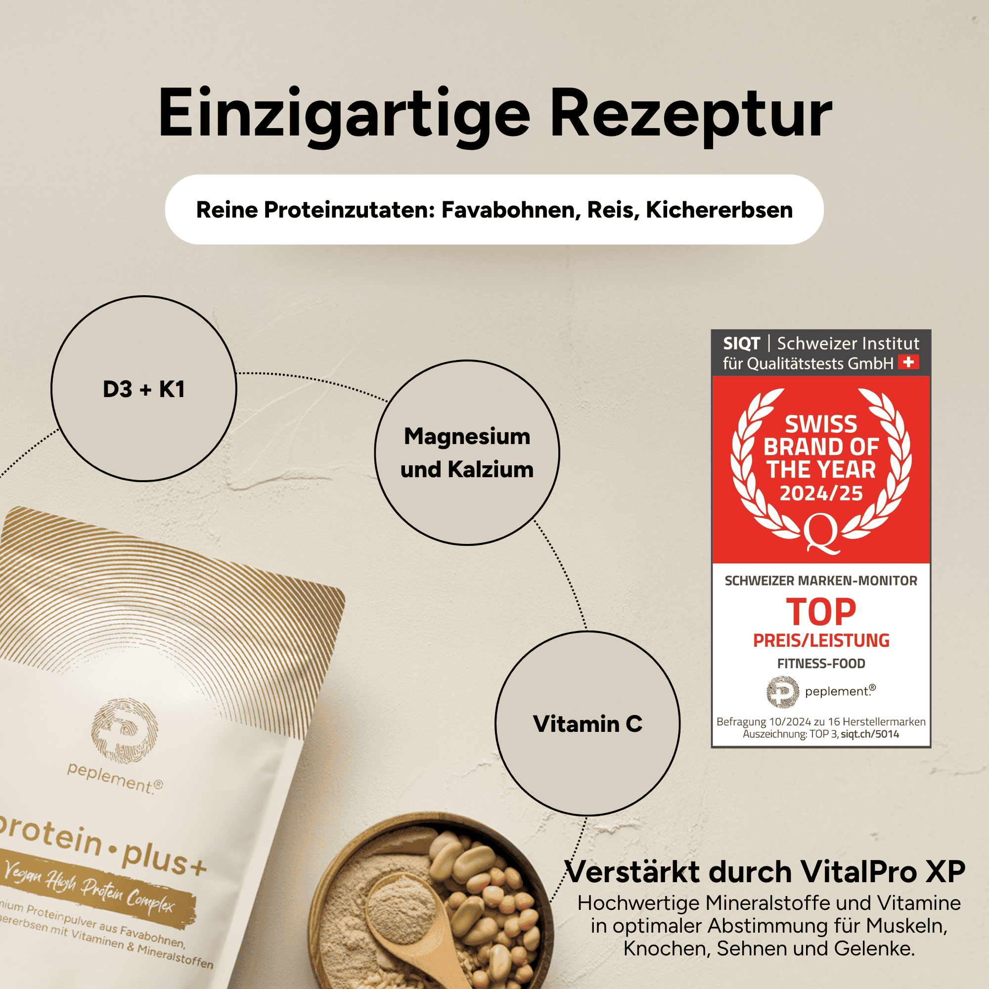 Veganes Premium-Protein mit herausragenden Leistungsdaten (600 g Pulver, Vanille Geschmack)