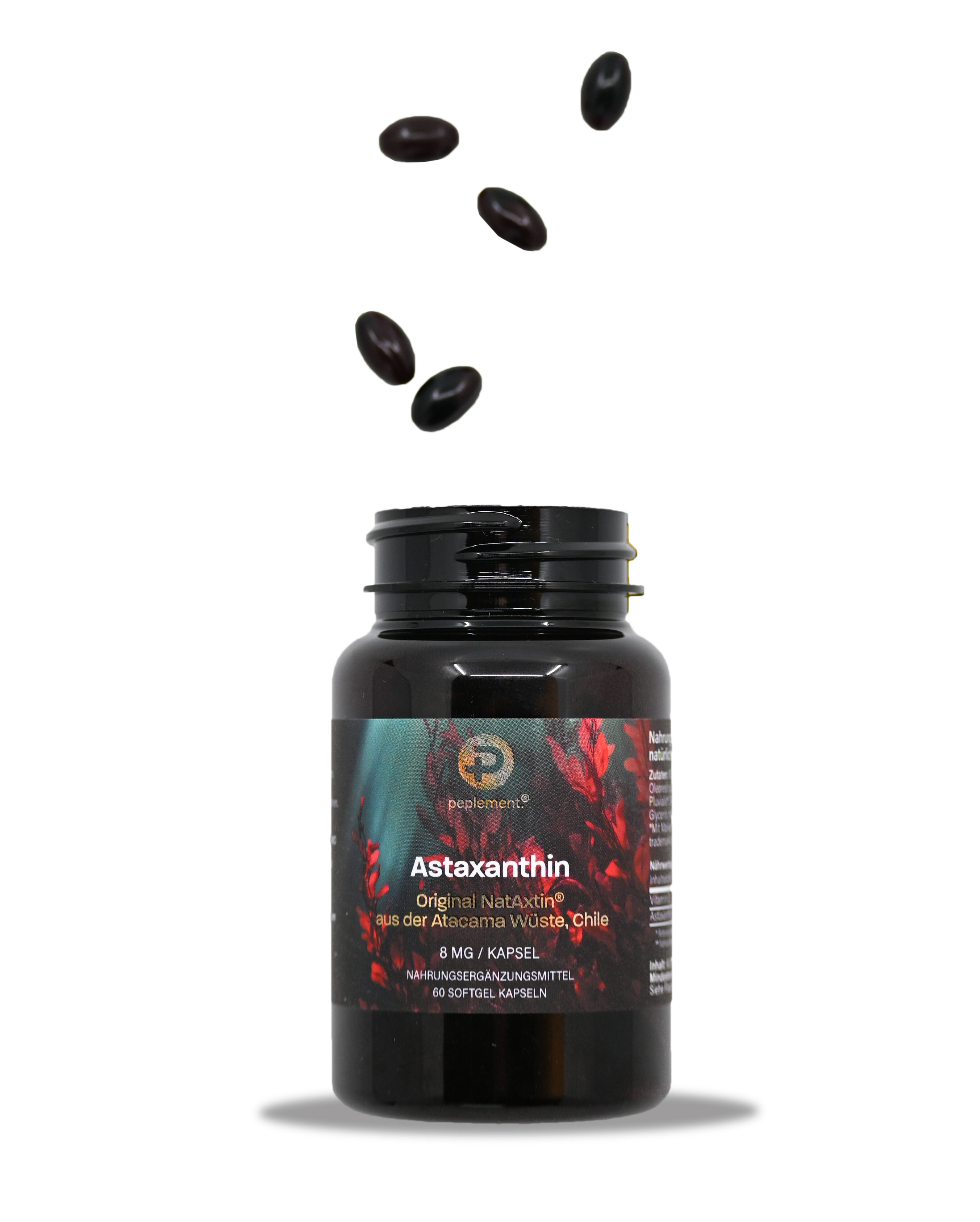 Astaxanthin - NatAxtin®. Premium Antioxidantien Softgels & Vitamin E