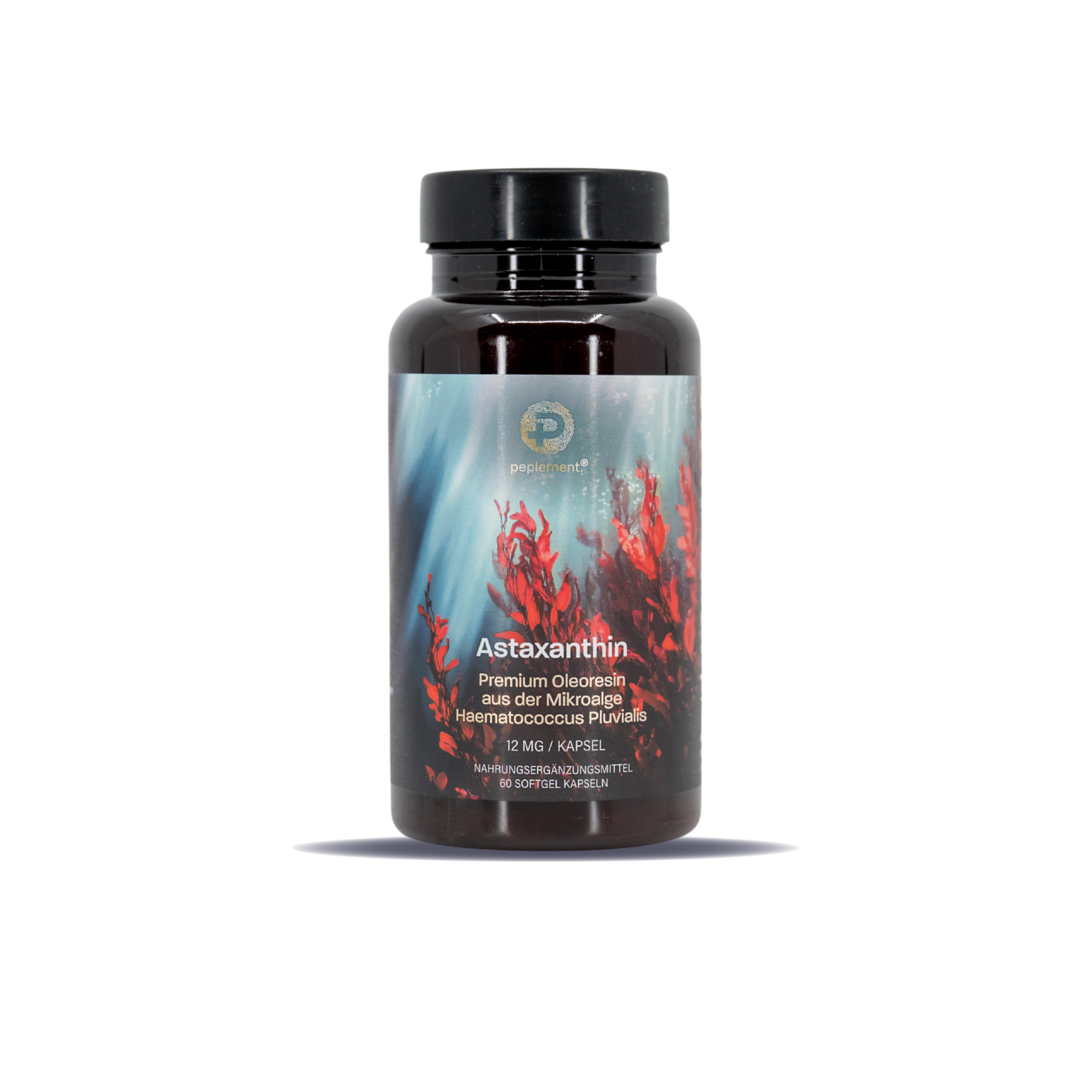 Astaxanthin Softgel-Kapseln – 12 mg aus der Mikroalge Haematococcus Pluvialis – Hochdosiert & Natürlich
