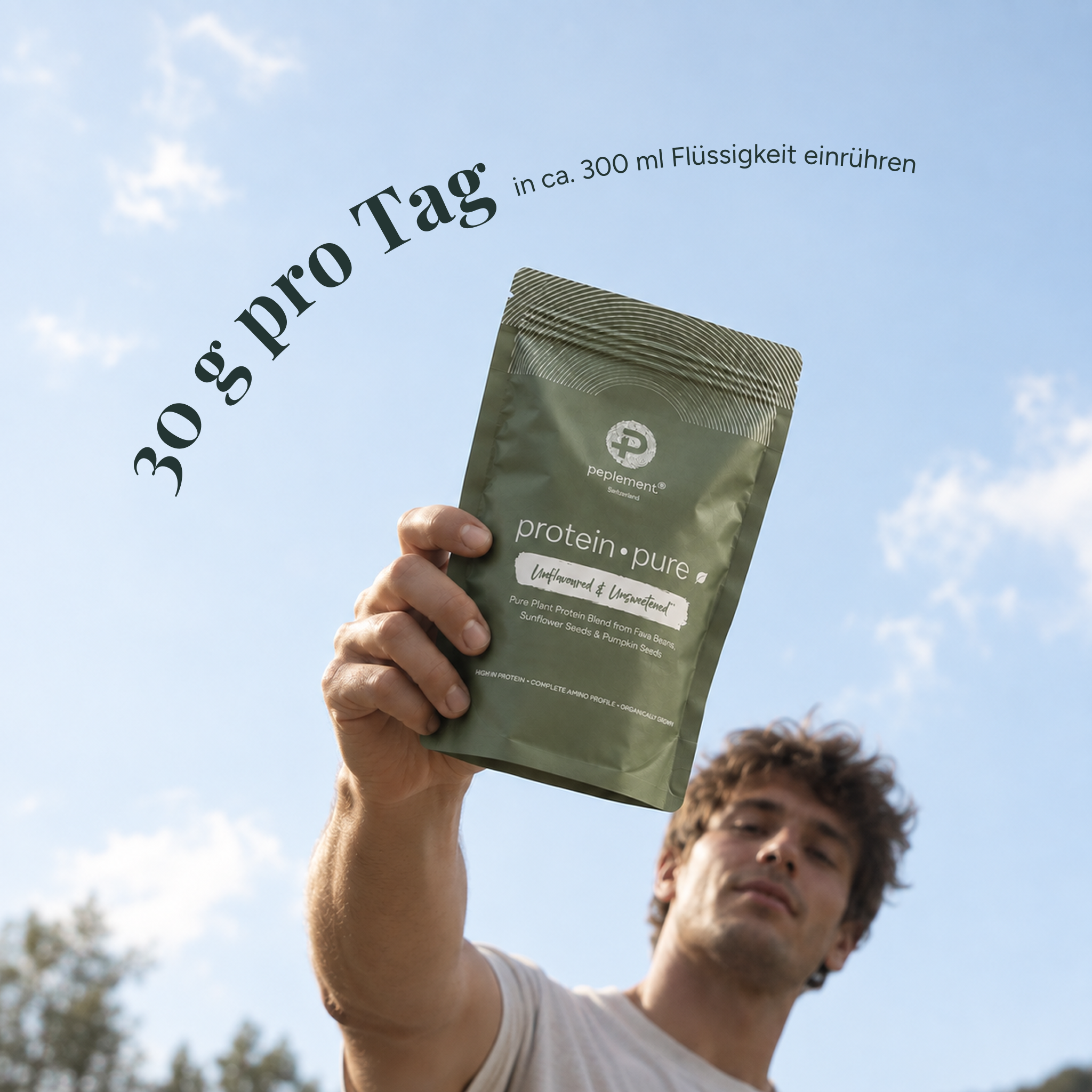 protein pure - Veganes Protein ohne Aromen & Süssstoffe