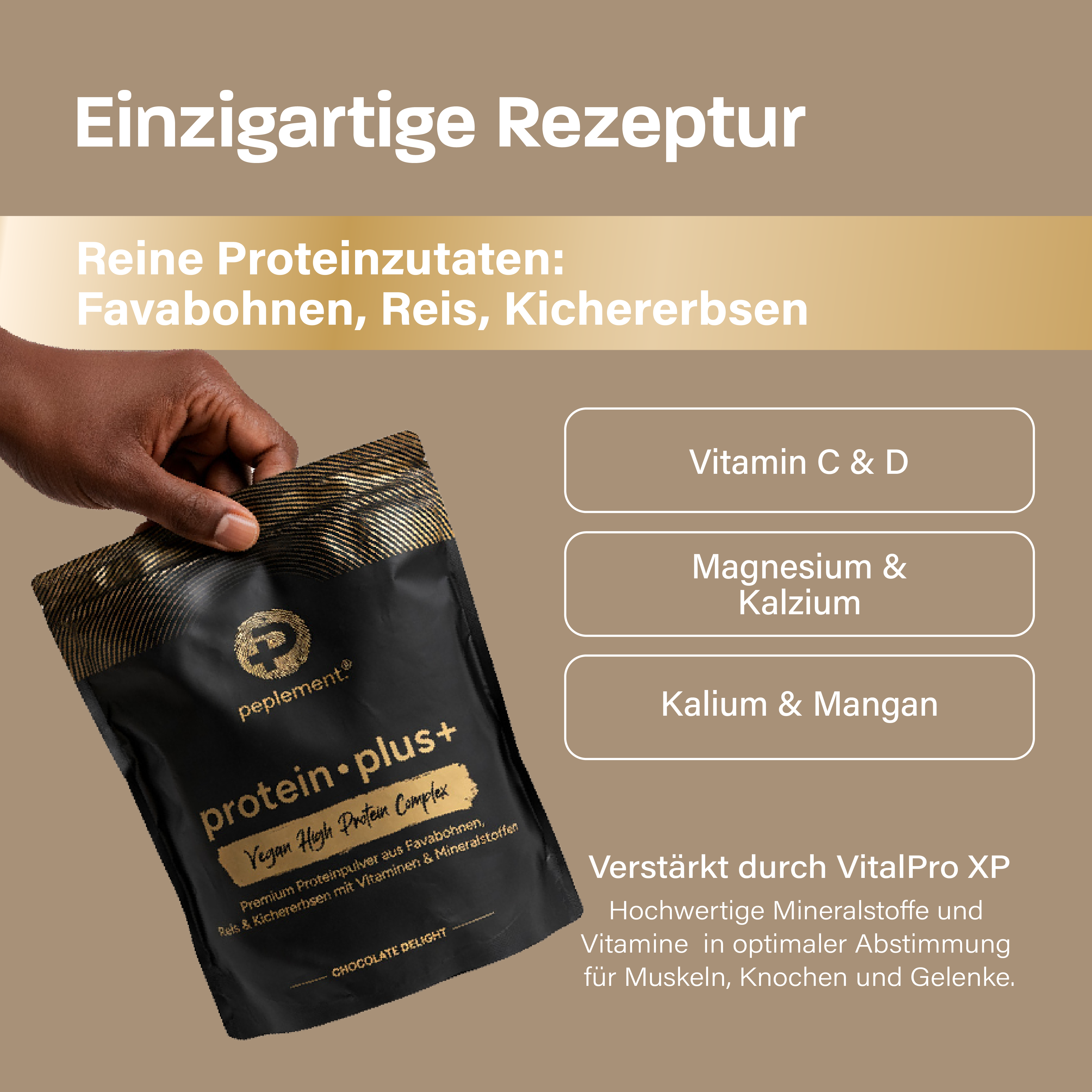 Protein Power-Duo-Pack Vanille & Schokolade - 100 % vegan mit vollständigem Aminosäure Profil