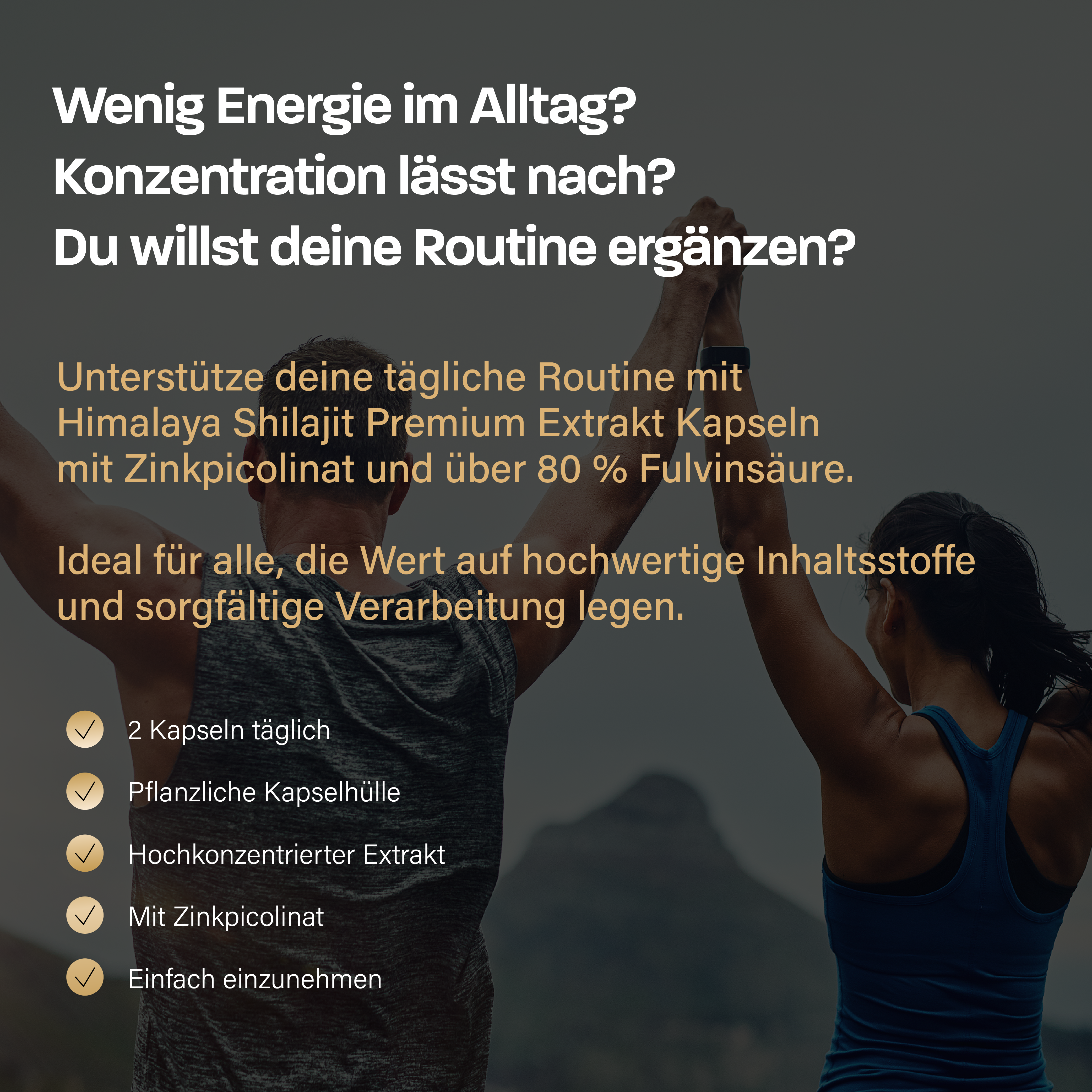Anti-Stress Bundle mit Shilajit & Vitalpilzen