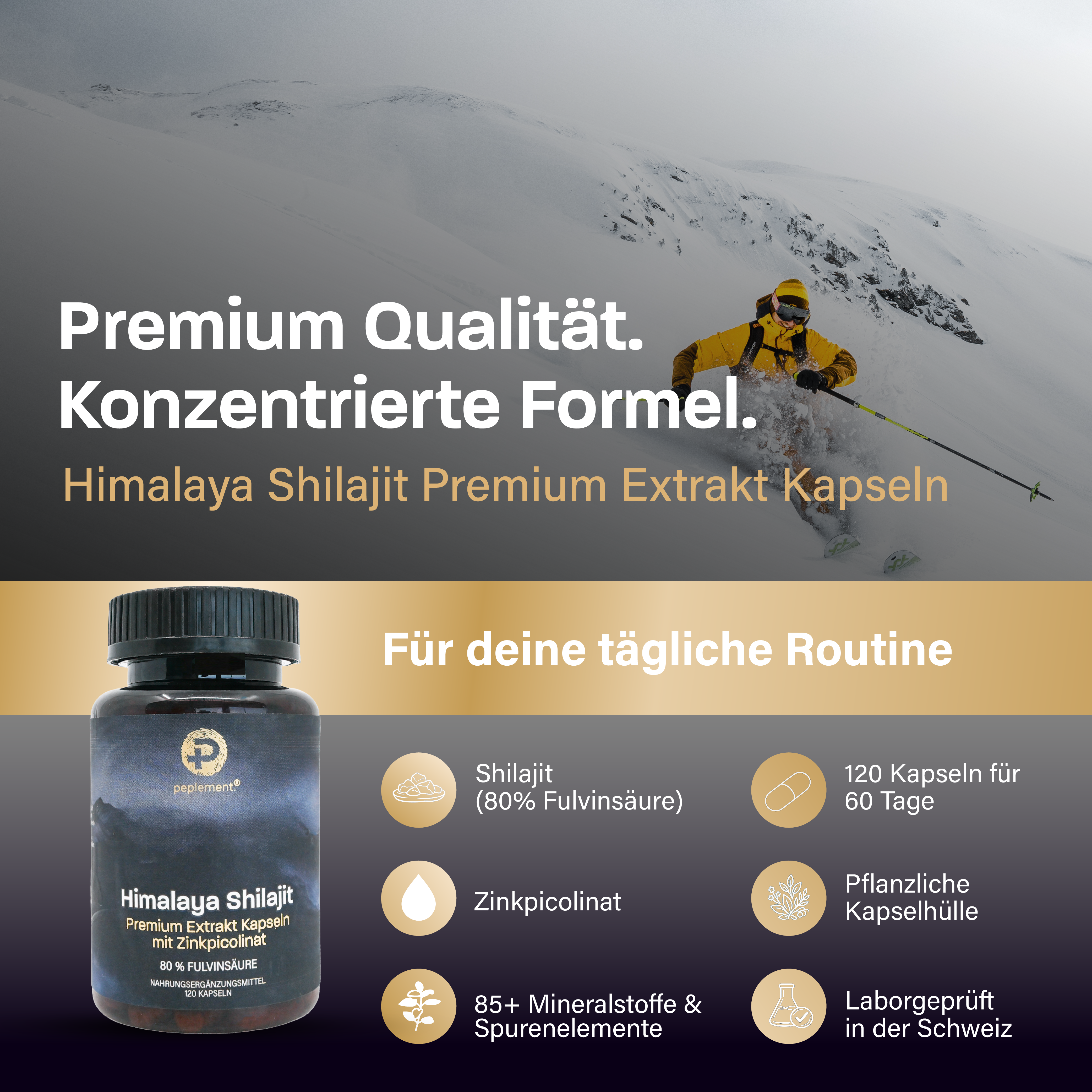 Anti-Stress Bundle mit Shilajit & Vitalpilzen